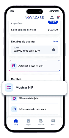 Puedes cambiar tu PIN desde la app